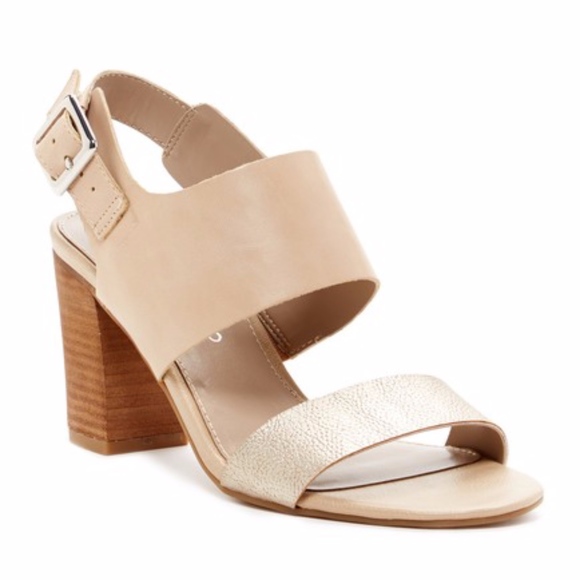 Brand NEW Franco Sarto Gothic Block Heel in Shell - Picture 1 of 4